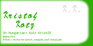kristof kotz business card
